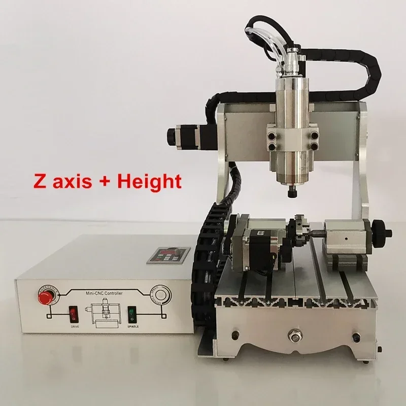 CNC 3020 Wood Router Aluminum Engraver 0.8-2.2 KW Ball Screw USB Milling Machine Gantry Heighten for Metal Woodworking Lathe