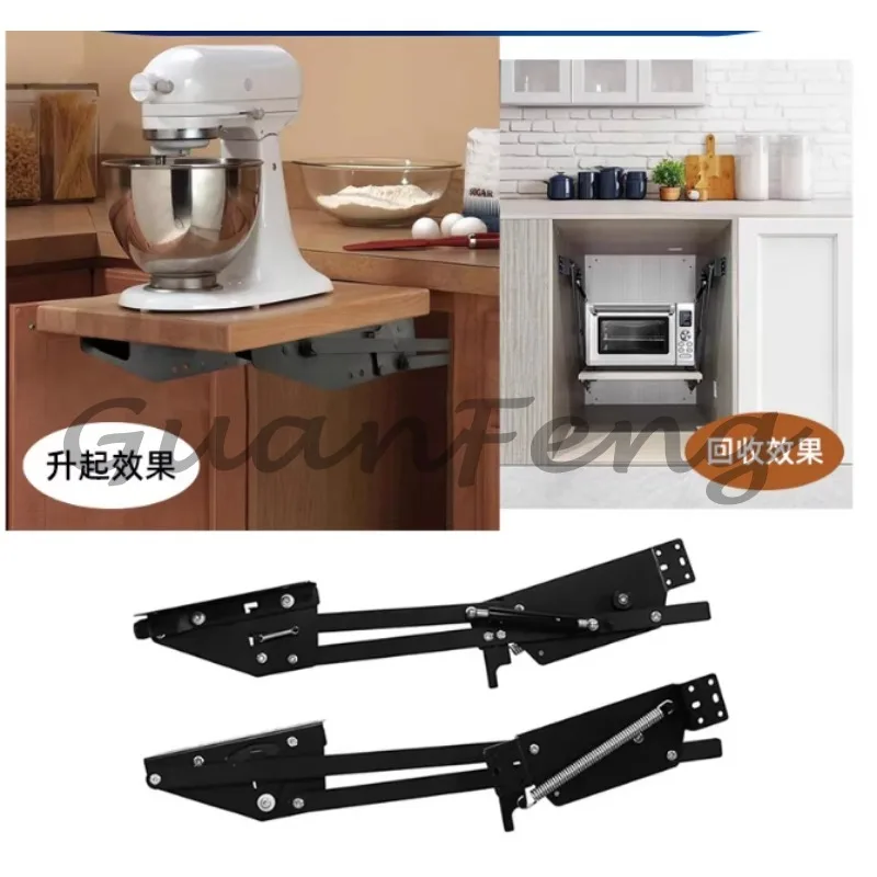 Mechanical hydraulic lifting cabinet concealed mixer lifting frame