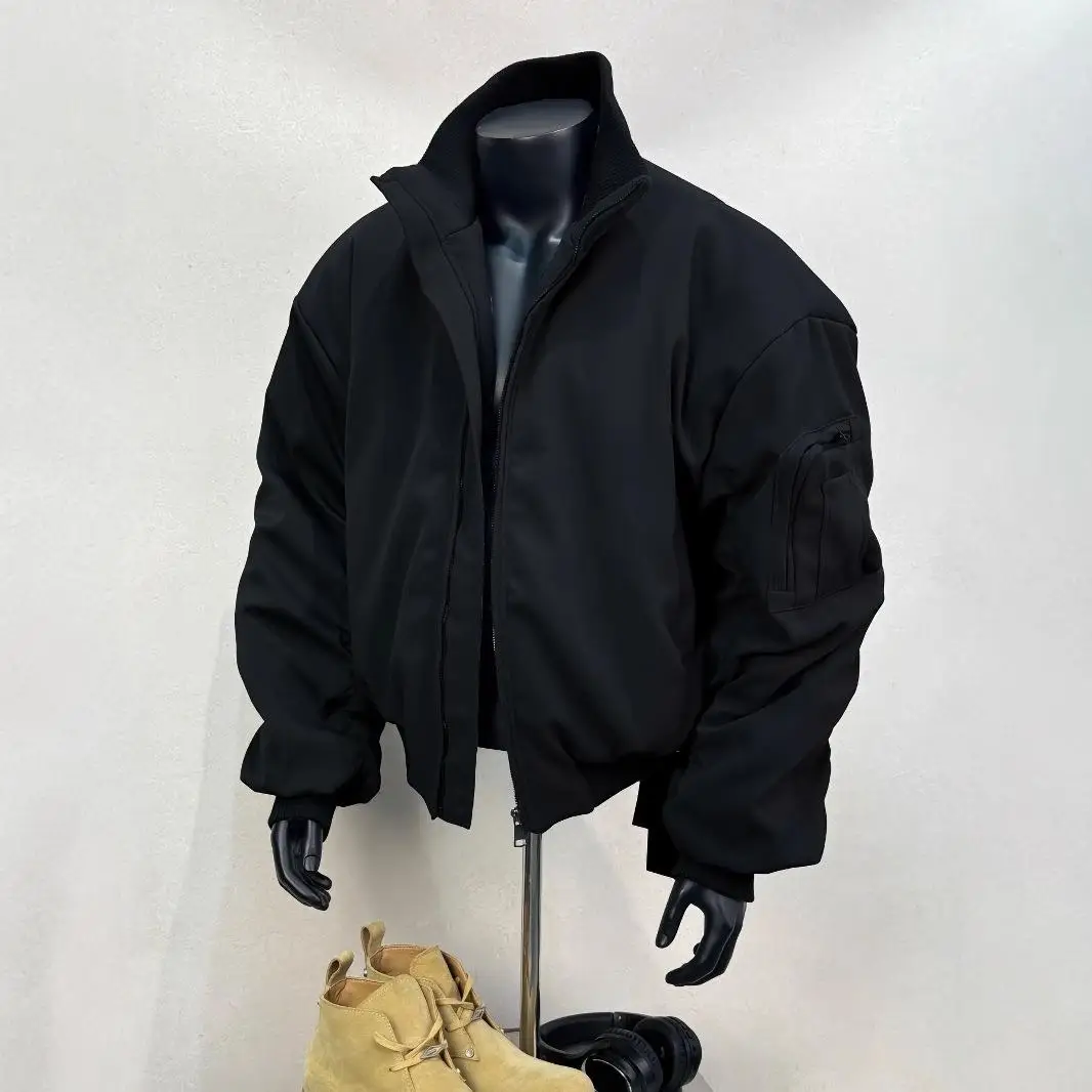 

Мужская куртка American Sle MA Flight Jaet из хлопка, модная уличная одежда в стиле Cleanfit, свободный крой, полиэстер