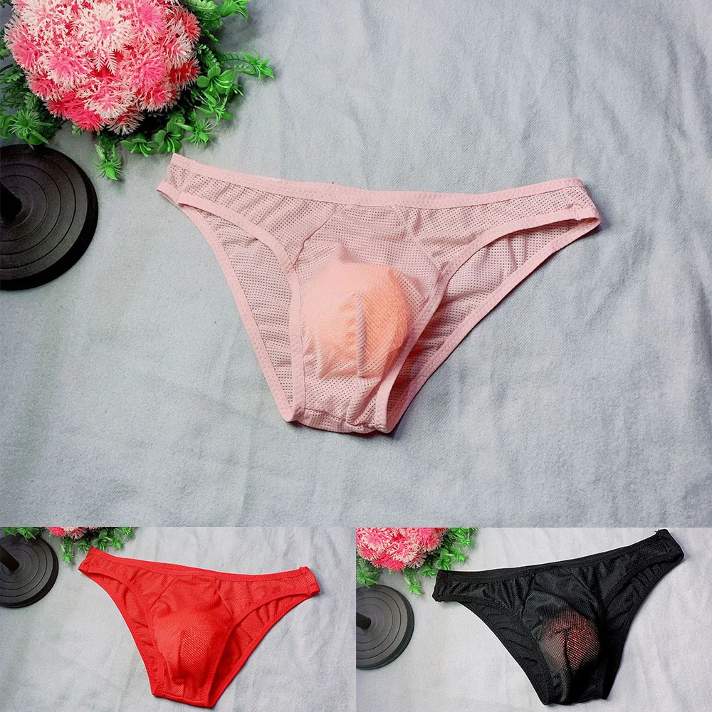 Kleidung Herren Höschen Homosexuell Knickerfs Dessous Mesh Panty Durchsichtig. Spitze Sexy Slip Elastische Erotische Einfarbig