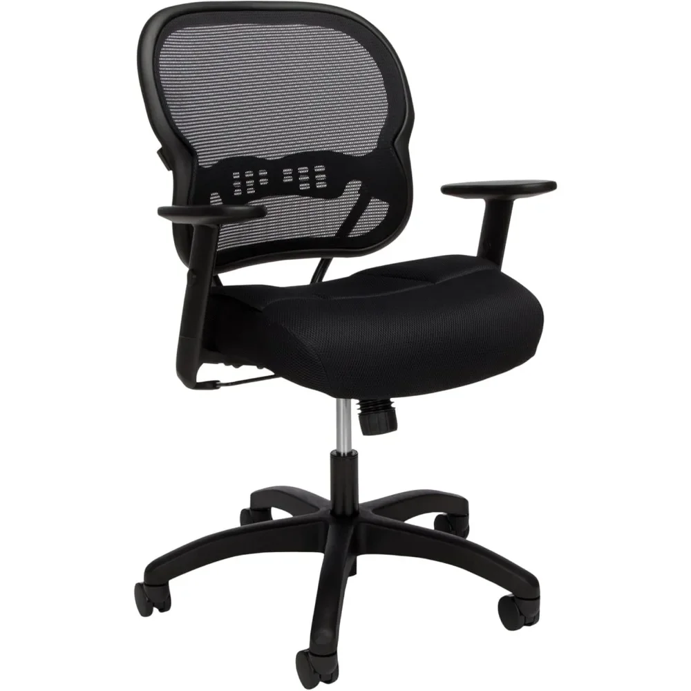 Wave Home Office Desk Chair - Office Chair Ergonomic Desk Chair - Ergonomic Mesh Office Chair, Mid Back, Adjustable Arms, Lumbar