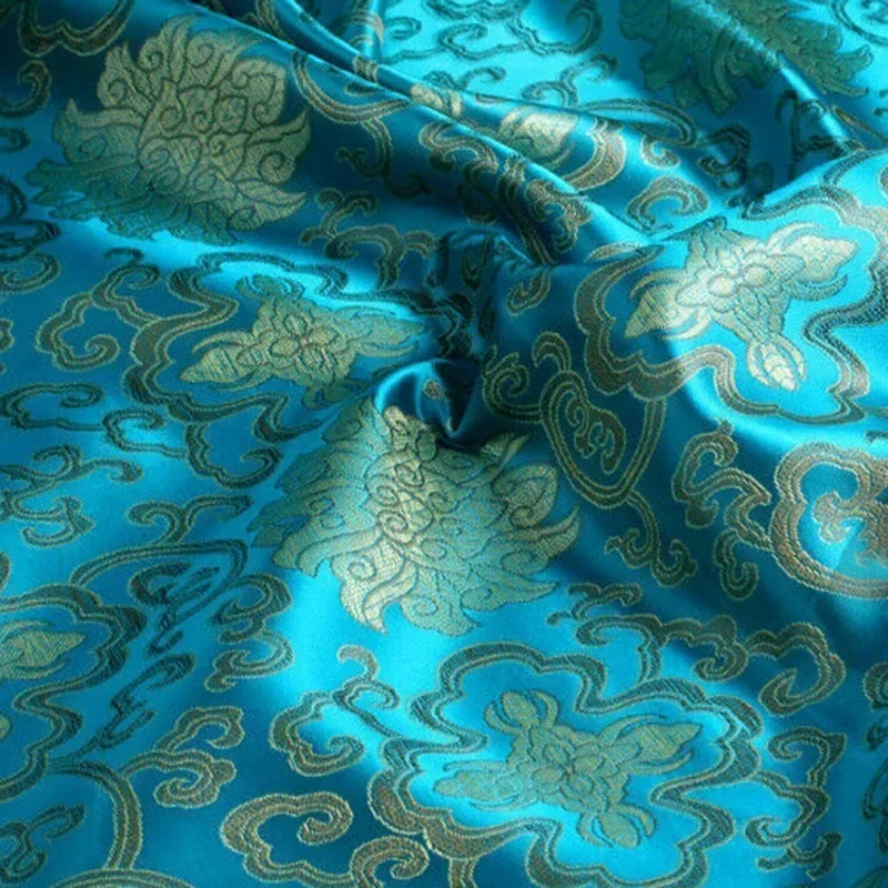 Chinese Traditional Brocade Satin Jacquard Fabric Vintage Style for Kimono & Qipao Sewing Diy Dress and Craft Projects