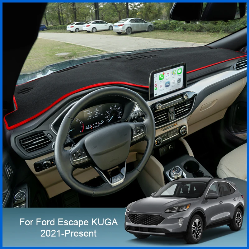 For Ford Escape Kuga 2013-Present RHD&LHD Auto Dashboard Cover Protective Pad Artificial Sunshade Carpet Car Accessories