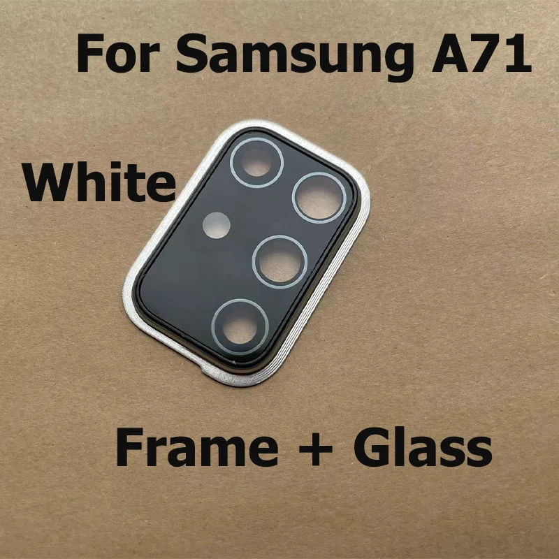 Rear Back Camera Glass Lens Cover Camera Lens Glass + Frame Holder For Samsung Galaxy A71 Replacement