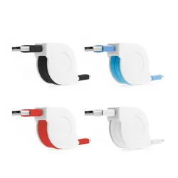 1m USB Type C Cable Retractable For Samsung Huawei Xiaomi USB-C Portable Type-C Charging Cable Mobile Phone Charger Cables