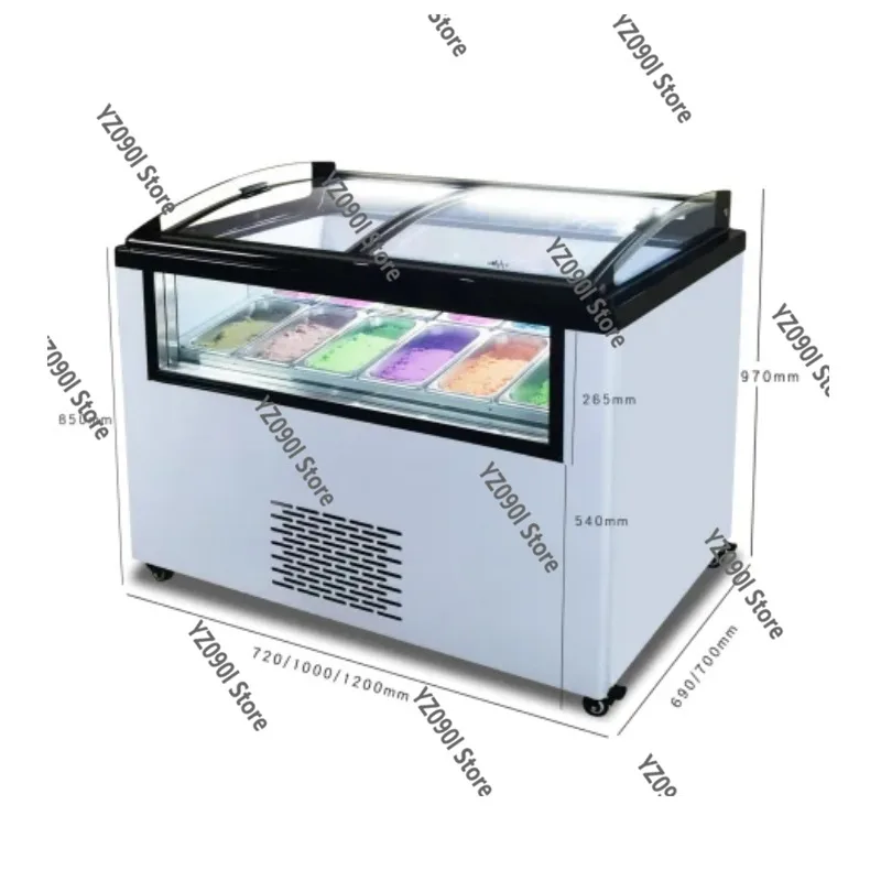 Mini Ice Cream Display Chest Freezer, High Quality Electric Freezer for Household Hotel Garage Supermarket Commercial Use