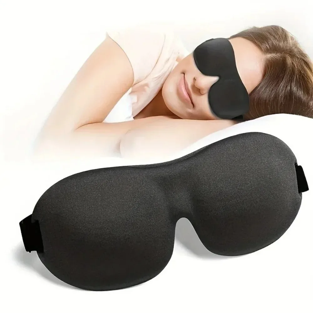 

3D Sleep Eye Mask Blindfold Sleeping Soft Skin-Friendly Breathable Eye Cover for Rest Lunch Break Travel Blockout Light Eyeshade