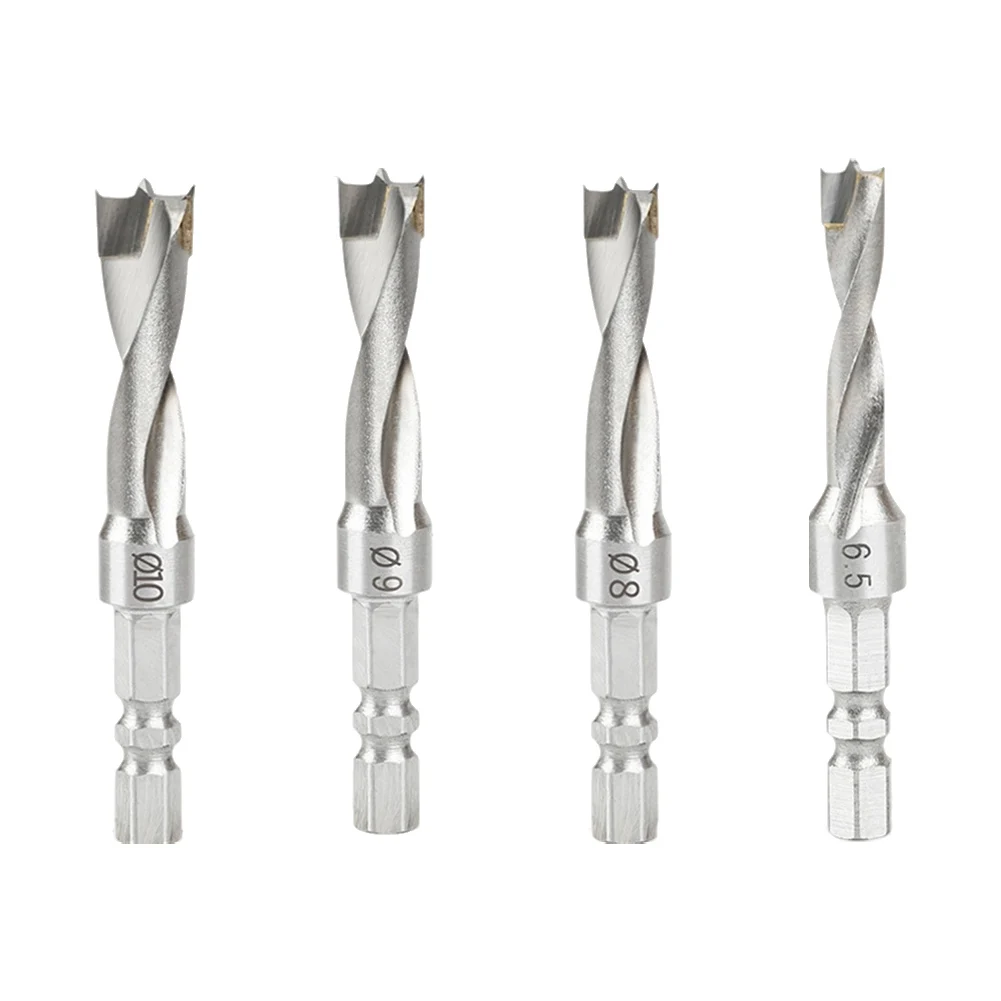 

For Woodworking Projects Hex Shank Drill Bit Three-point Drill Bit Efficient Punching Forging Design High Hardness Steel