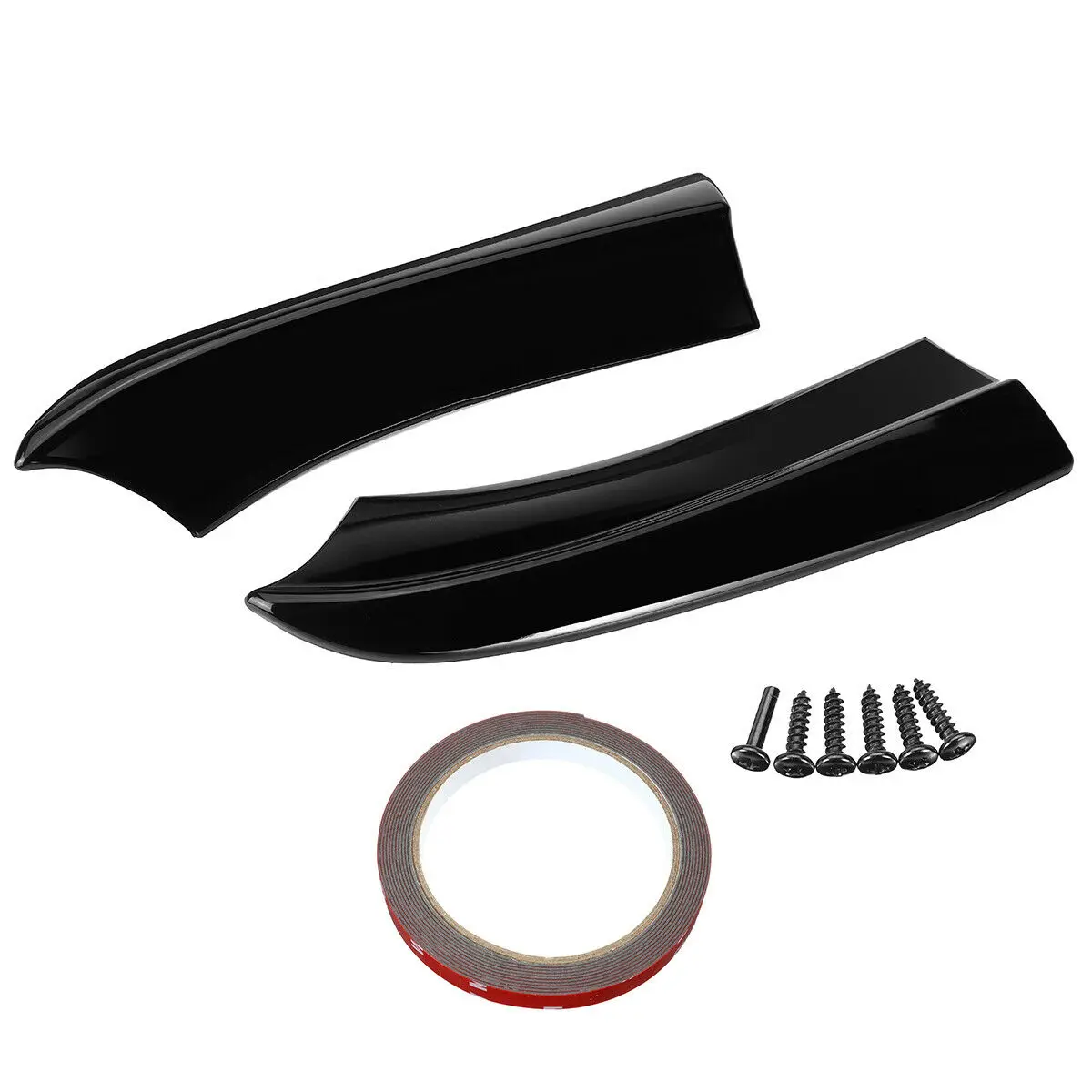 Car Rear Bumper Lip Splitters Canards Side Aprons Cover for Dodge Charger SRT RT SXT 2015-2021 Glossy Black