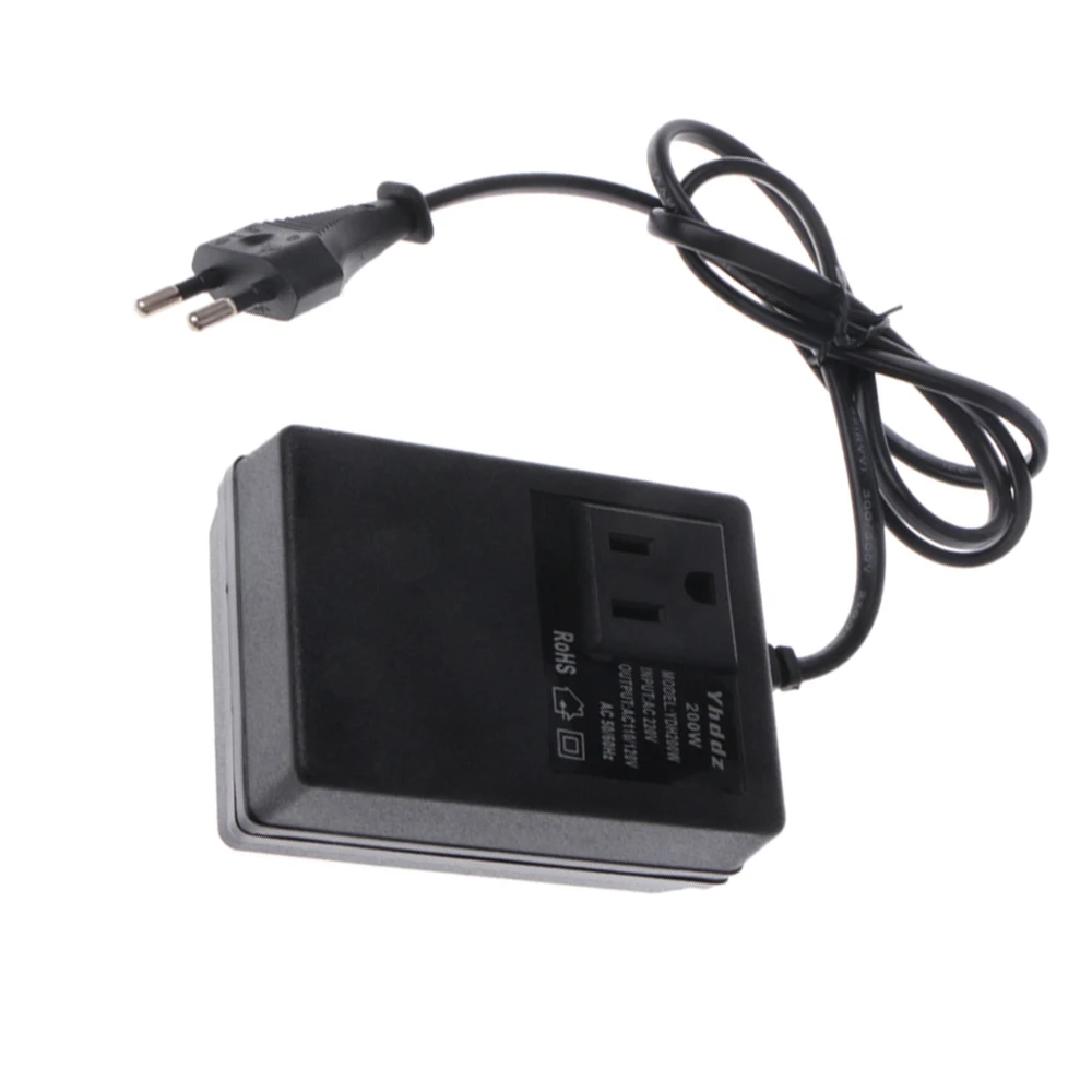 AC Power Adapter 200W EU 220V To 110V Voltage Step Down Travel Voltage Transformer Converter