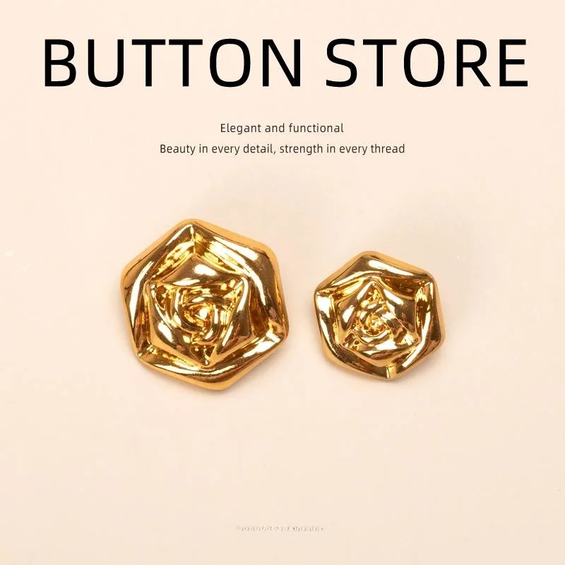 

Double-Sided Woolen Rose Flower Button Clothing Accories Performance Costume Chinese Sle Button Collection from Zhejiang