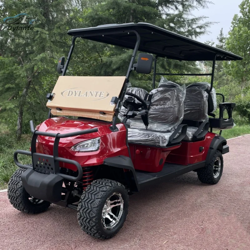 Factory Price Lift Sightseeing Club Car 4+2 Seat Off Road Hunting Transport Street Legal Community Stylish Electric Golf Cart