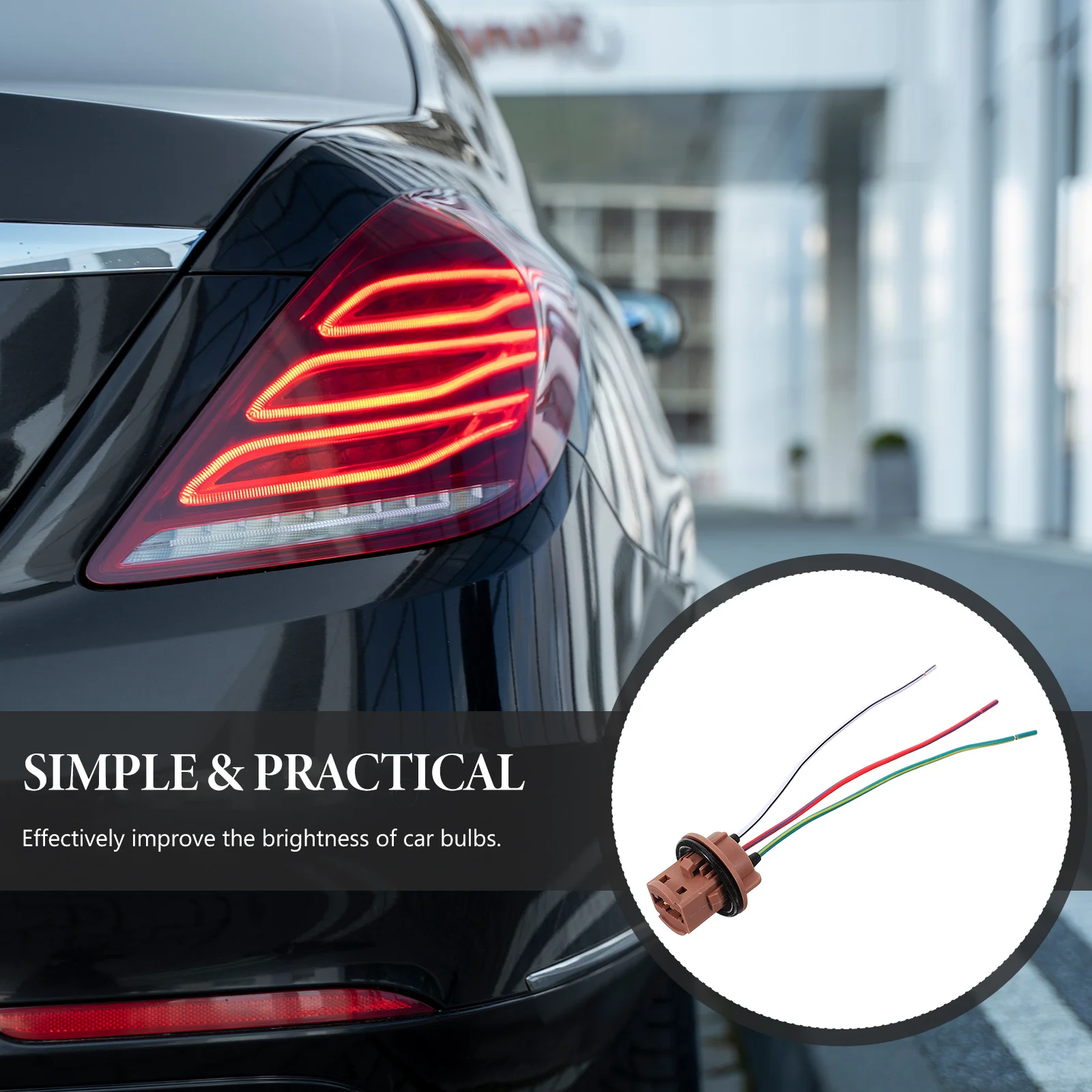 

Durable Car Lamp Holder Socket Plastic Metal Plug and Play Light Bulb Base Connector Auto Headlight Adapter for Automotive Use