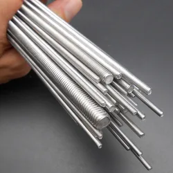 M2 M2.5 M3 M4 M5 M6 M8 M10 M12 All Thread Threaded Rod Bar Studs 304 Stainless Steel A2-70 Lenght 250MM 25CM 2/3/4/5/6/8/10/12MM