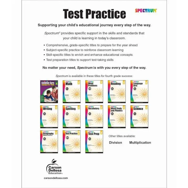 Spectrum Test Practice Grade 4 Carson Dellosa Education Carson Dellosa Education 9781620575963 Book