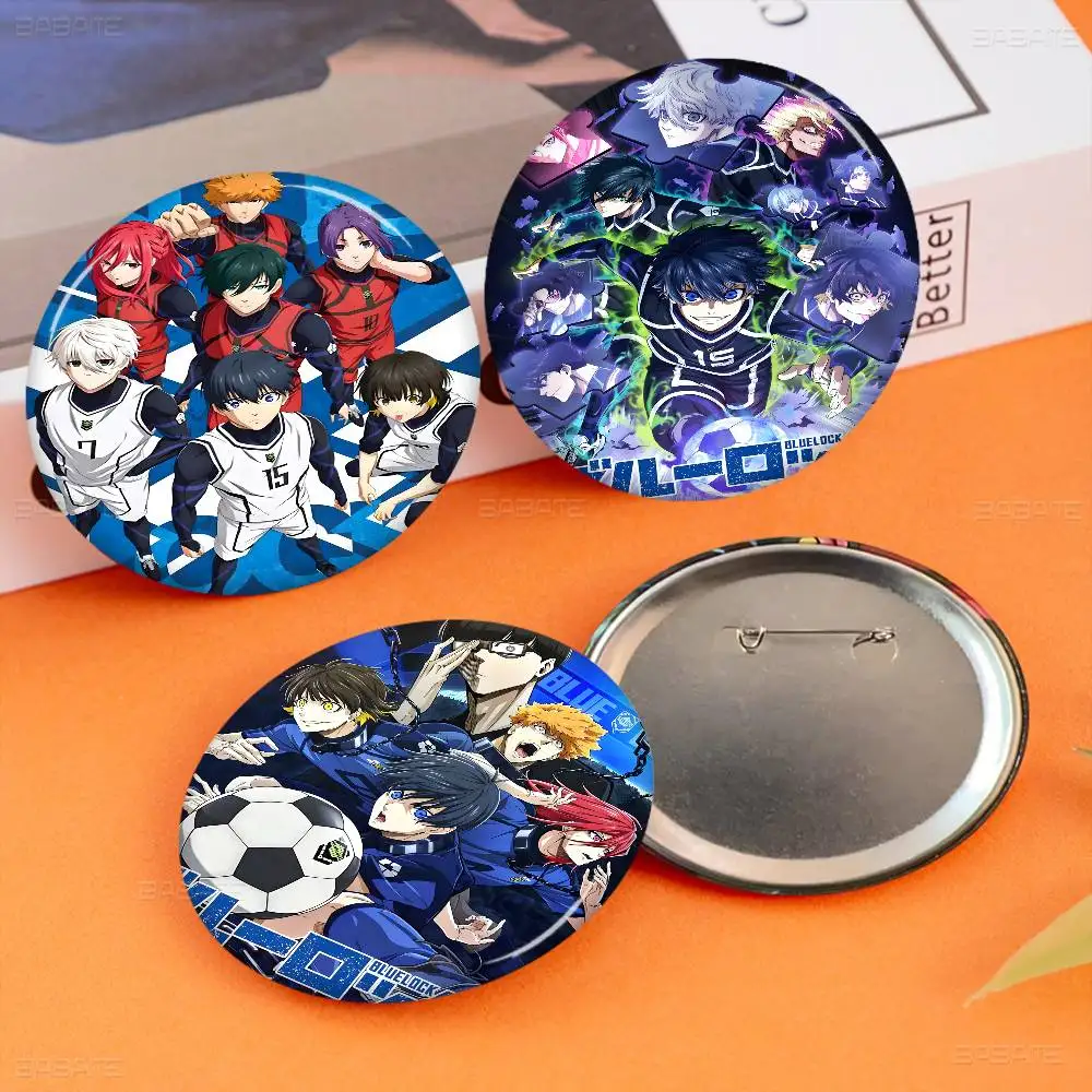 

Anime Blue Lock Tinplate Pin Button Custom Anime Role Old-school Brooch Cartoon Collar Badge Jewelry Gift Fans