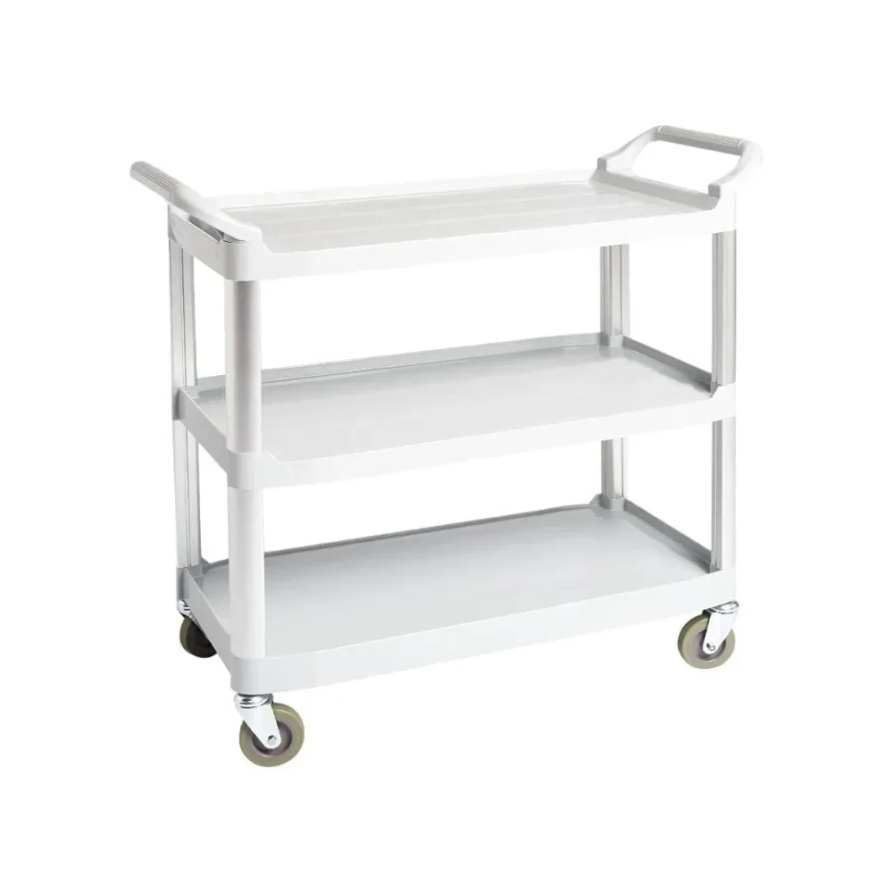 

Basics 3 Shelves Utility Cart with 400 lbs Loading Capacity, Smooth move, Gray