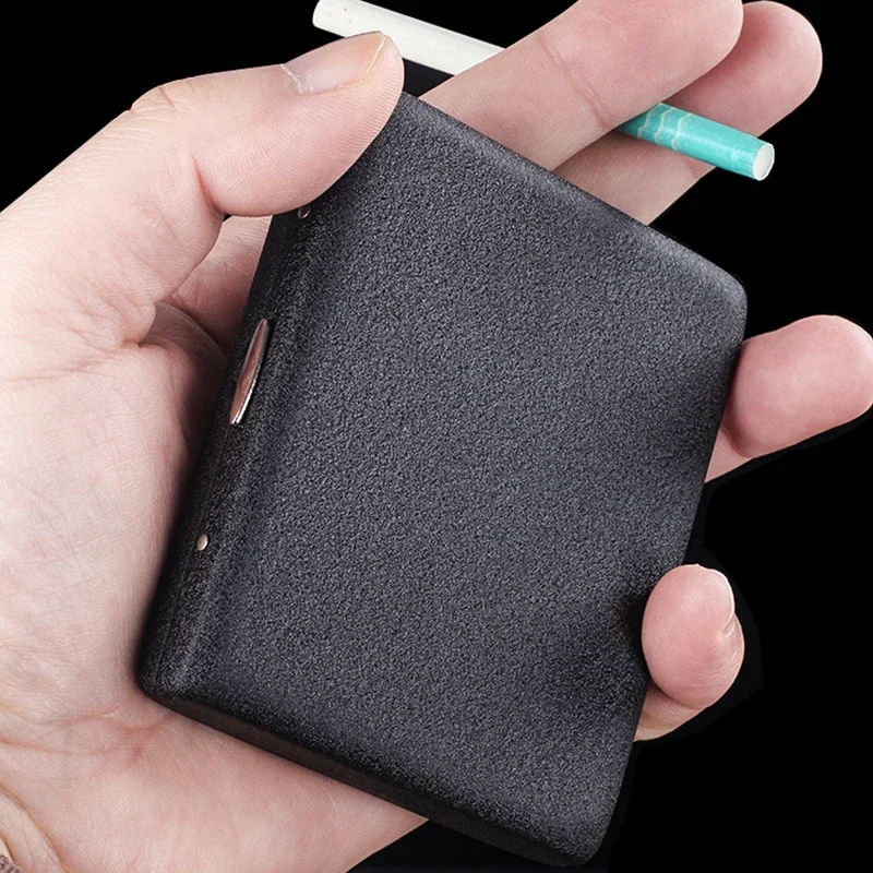 Black Frosted Cigarette Storage Box Universal Tobacco Case Pocket Metal Smoking Cases Smoking Accessories