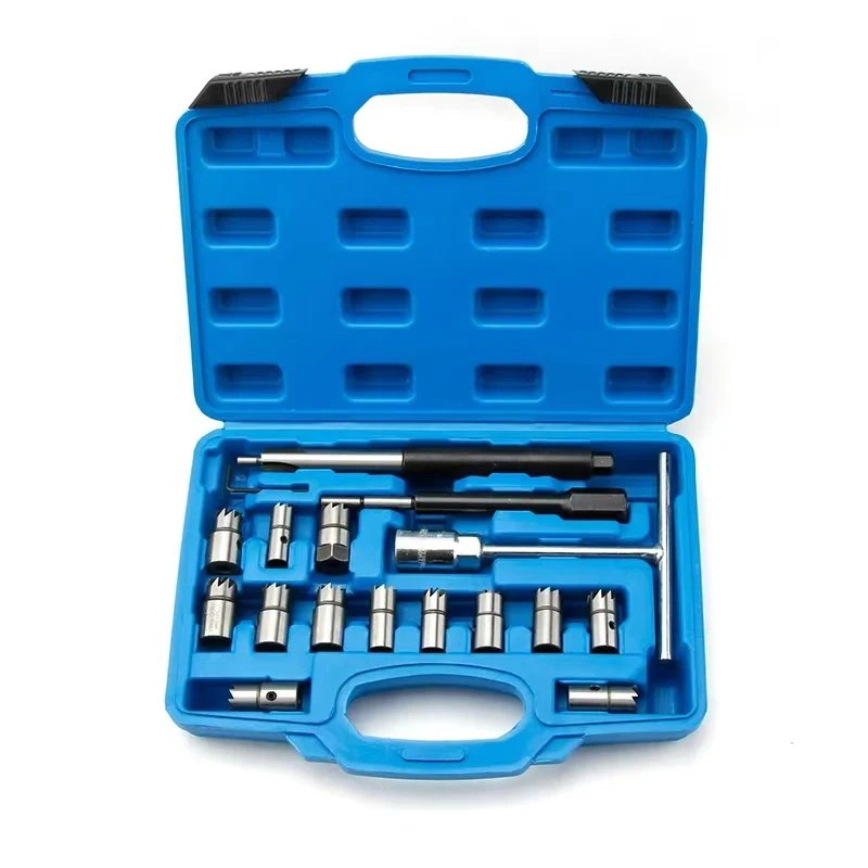 Universal Car  Injector Seat Cutter Set Oil Nozzle Reamer Carbon Remover Clean Kit Auto Repair Tool Automotive Accessories view 4