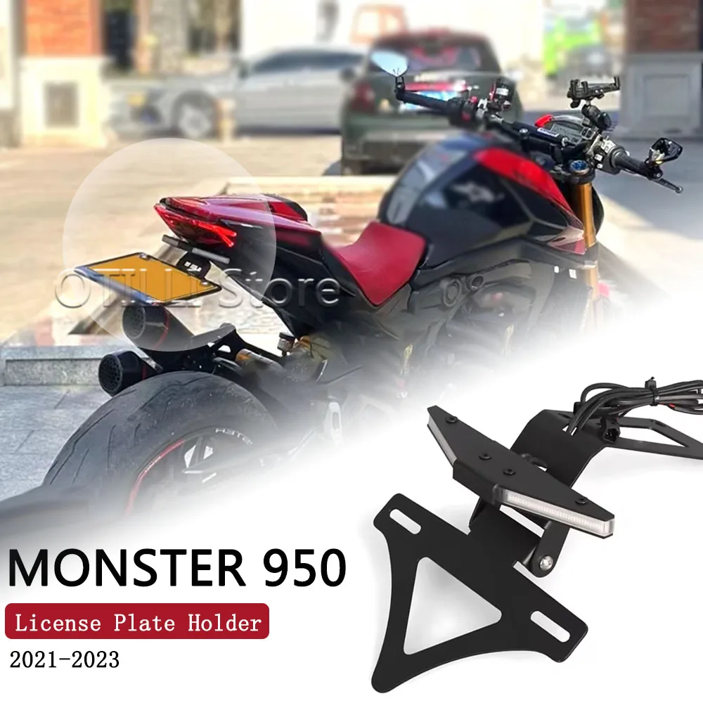 

Monster950 License Plate HolderFor Ducati Monster950 Monster 950 2021-2023 Motorcycle Tail Tidy Rear Fender Eliminator LED Light