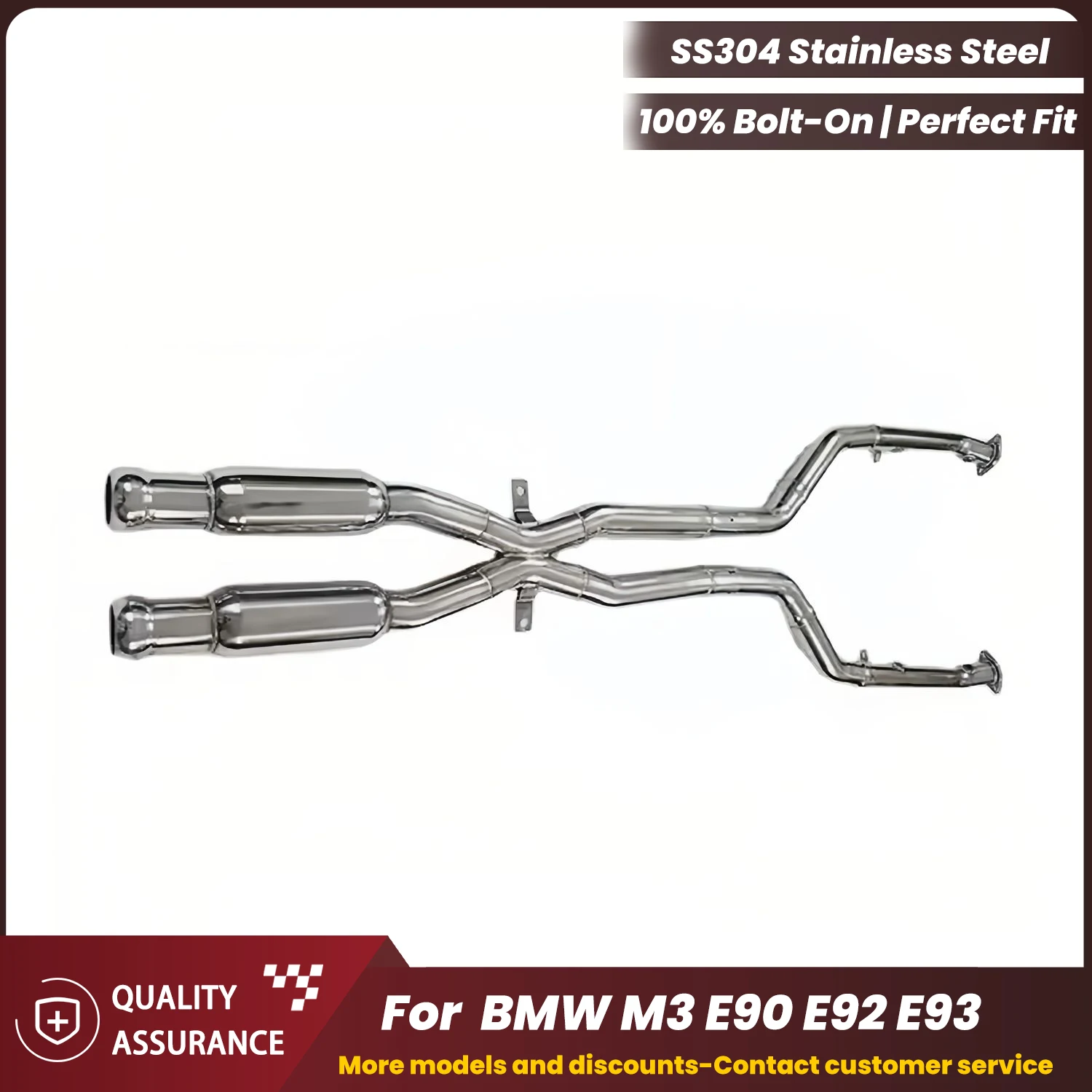 

Спортивная средняя труба ECCF для BMW M3 E90 E92 E93 V8 4,0 л, агрессивный выхлопной звук, обновление с высокой производительностью