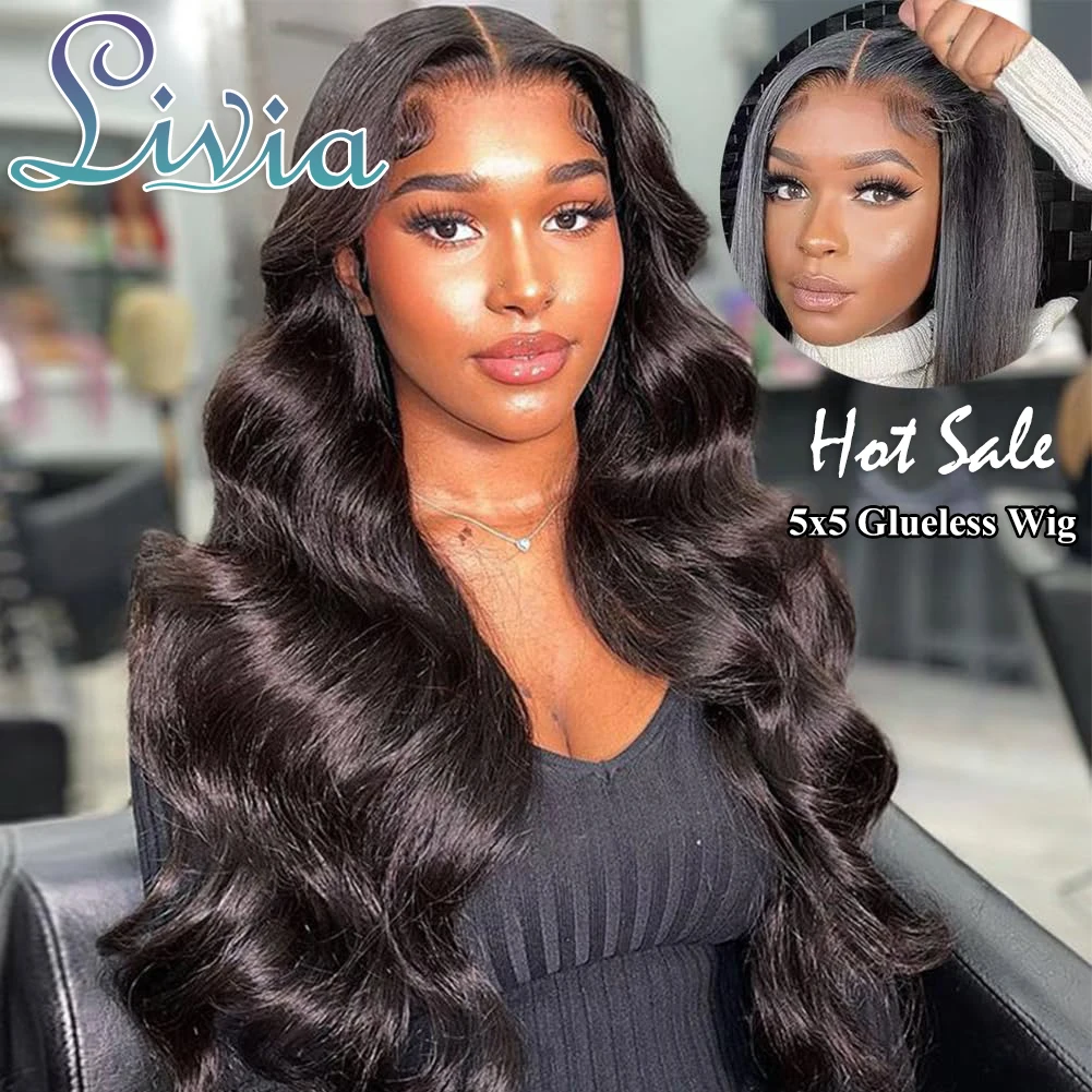 

Body Wave 5x5 Glueless Wig Ready To Wear Pre Cut Lace Clousure Wigs Human Hair Pre Plucked Brazilian Deep Wave Wear And Go Wigs