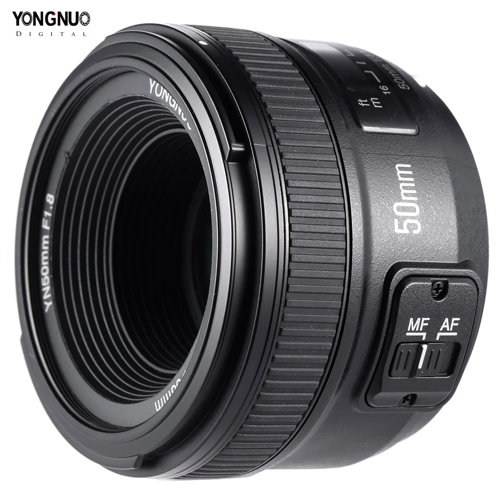 YONGNUO 50MM F1.8 for Nikon D800 D300 D700 D3200 D3300 D5100 D5200 D5300 D7000 Large Aperture AF MF DSLR Camera Lens