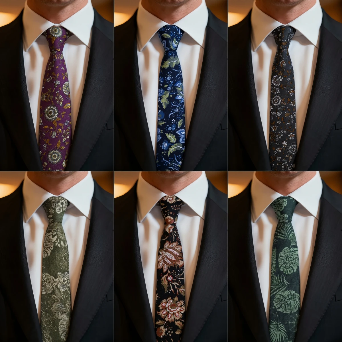 DS العلامة التجارية الجديدة تصميم الخريف الشتاء زهرة القطن ربطات العنق جيب مجاني منشفة للرجال 6 سنتيمتر الأحمر الأخضر القطن ربطات العنق Cravat #1