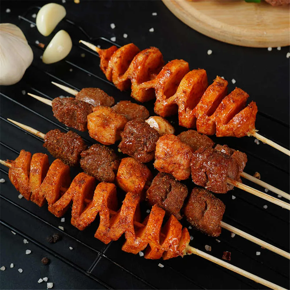 fake skewers food store shop decoration pork chicken beef fish shrimp mutton crab meat ball Artificial Simulation kebabs kabob