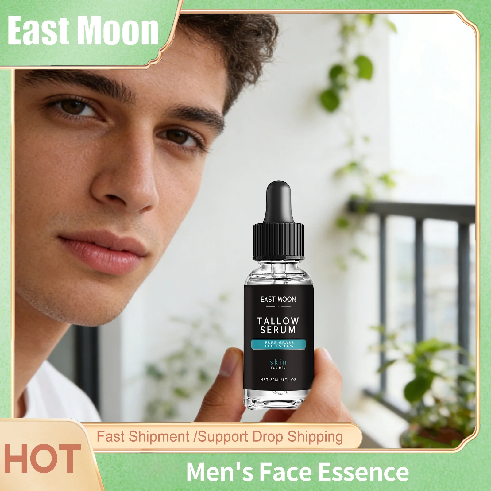 East Moon Men Facial Care Serum Restoring Elasticity Hydrating Improve Rough Skin Remove Dark Circles Man Facial Firming Essence
