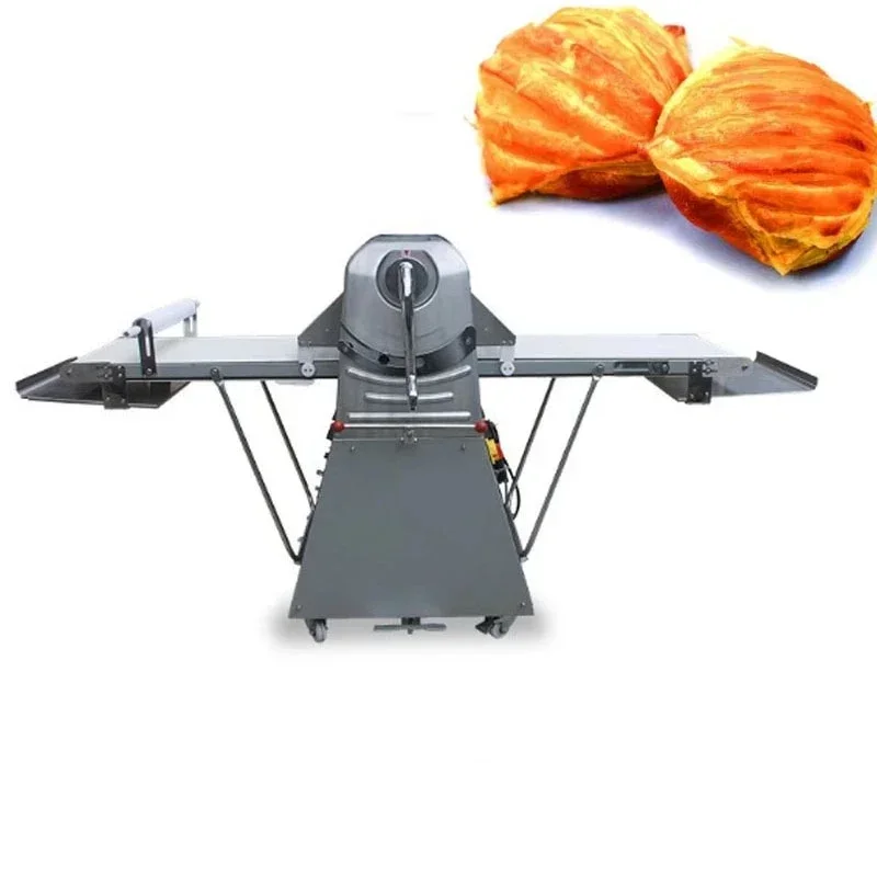 500mm Pizza Dough Sheeter Table Top Puff Pastry Making Machine Sheeters Bakery Stainless Steel Pie Bread Shortening Machine