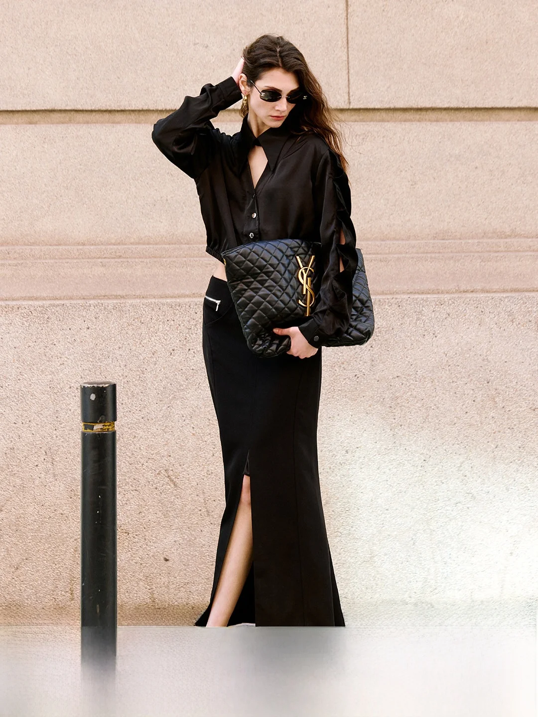 

Luna7xi Modern Retro Satin Short Shirt Women's Design Collar Long Sleeve Loose Fit Comfortable Breathable Korean Style Polyester