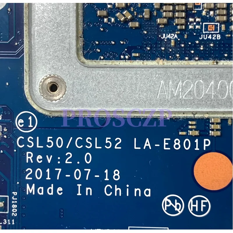 

LA-E801P/LA-E802P For HP Pavilion 15-BS Laptop Motherboard With Intel i3 i5 i7 CPU UMA DDR4 924751-001 924749-601 924752-601