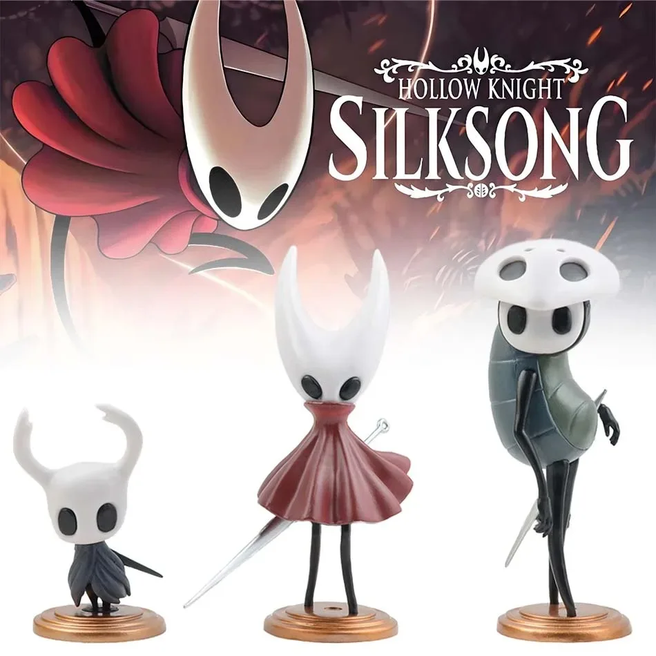 3 pz/set Hollow Knight GK Gioco Anime Figurine Anime Action Figure Scultura Modello Da Collezione PVC Statua Decorazione Ornamento Giocattolo
