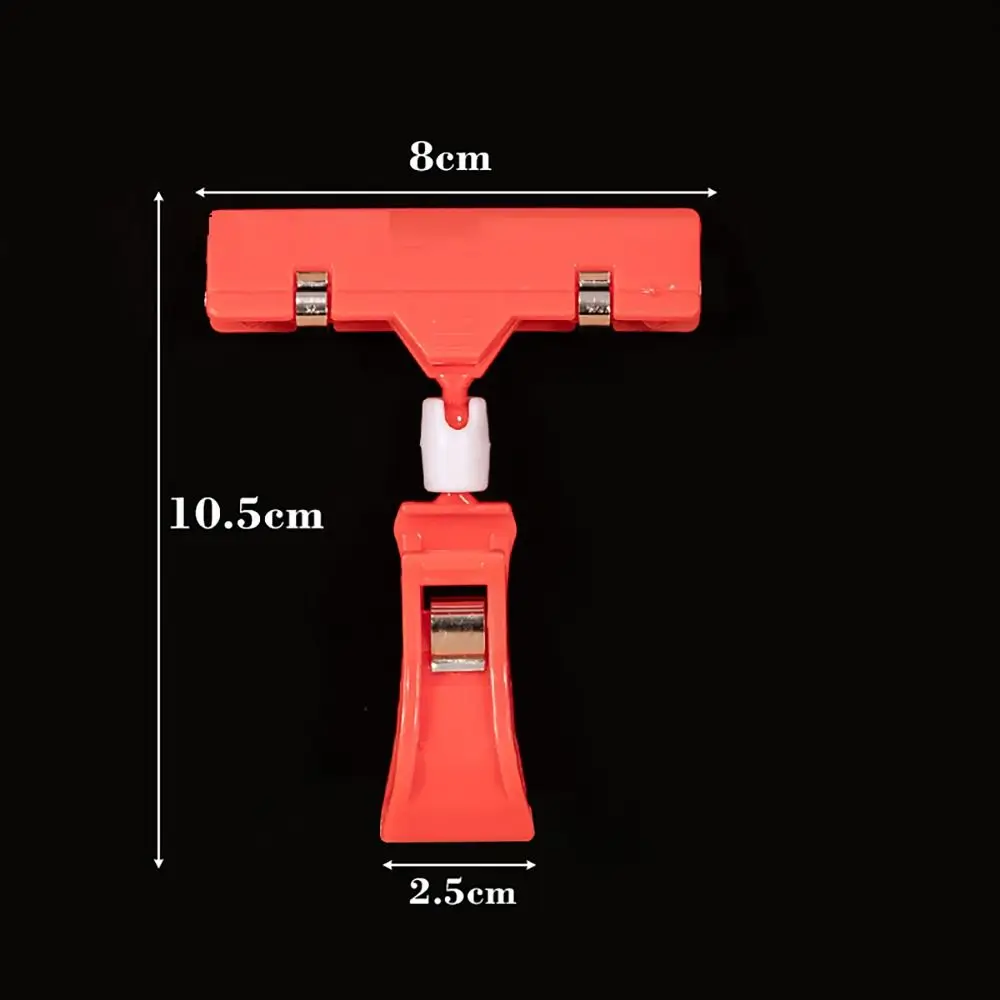 

360° Rotation Price Label Tag Clip Large Opening Plastic Price Sign Displayer Multifunctional Food Label Holder