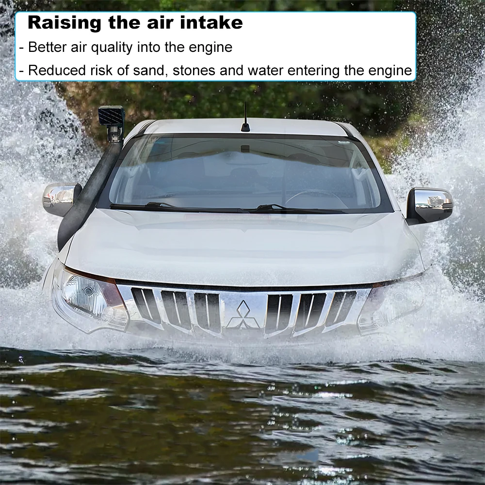 مجموعة غطس السيارات مدخل هواء لميتسوبيشي تريتون MQ 2015 2016 2017 2018 2019 2.4L ديزل توربو 4N15 ملحقات الطرق الوعرة 4x4 #3