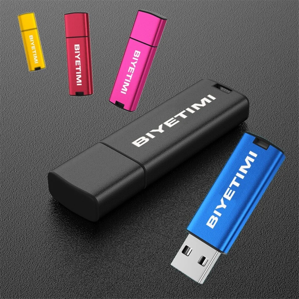 Biyetimi unidad flash usb 64gb pen drive 128gb disco flash colorido negro 32GB cle dispositivo de almacenamiento usb memoria de alta velocidad