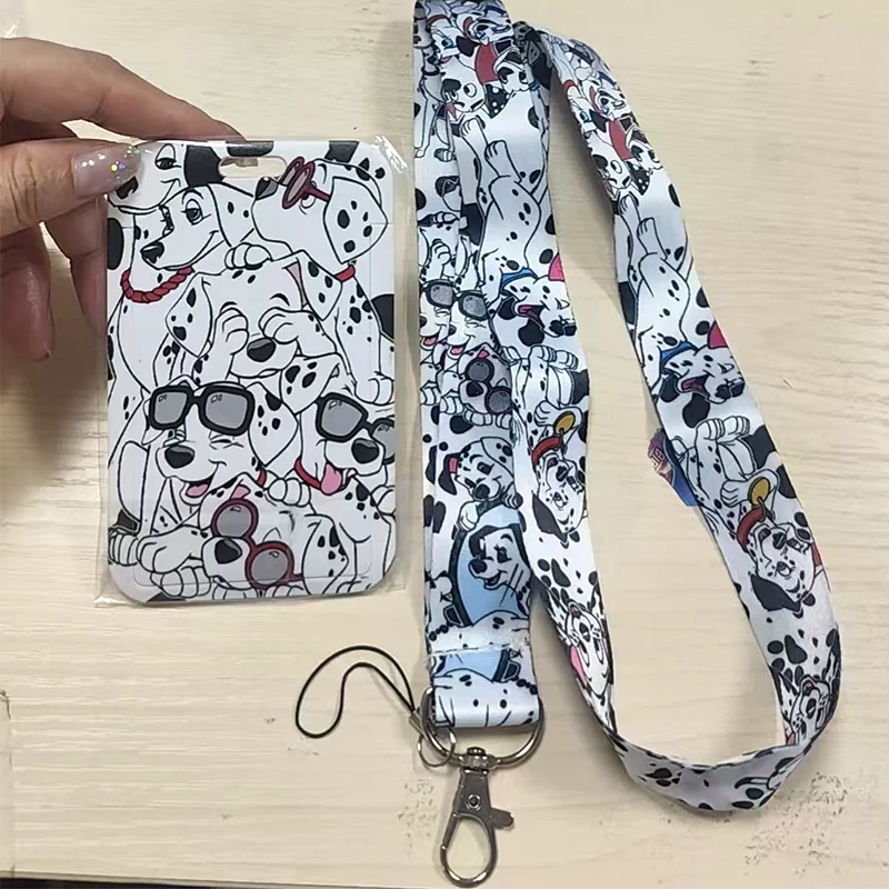 Disney 101 Dalmatians card holders,Study office supplies, student ID cards, bus cards with lanyards, work badges, cute cartoon