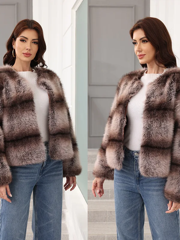 

Женское повседневное свободное весеннее кожаное пальто из искусственного меха, альтернативное молодежное пальто без бренда