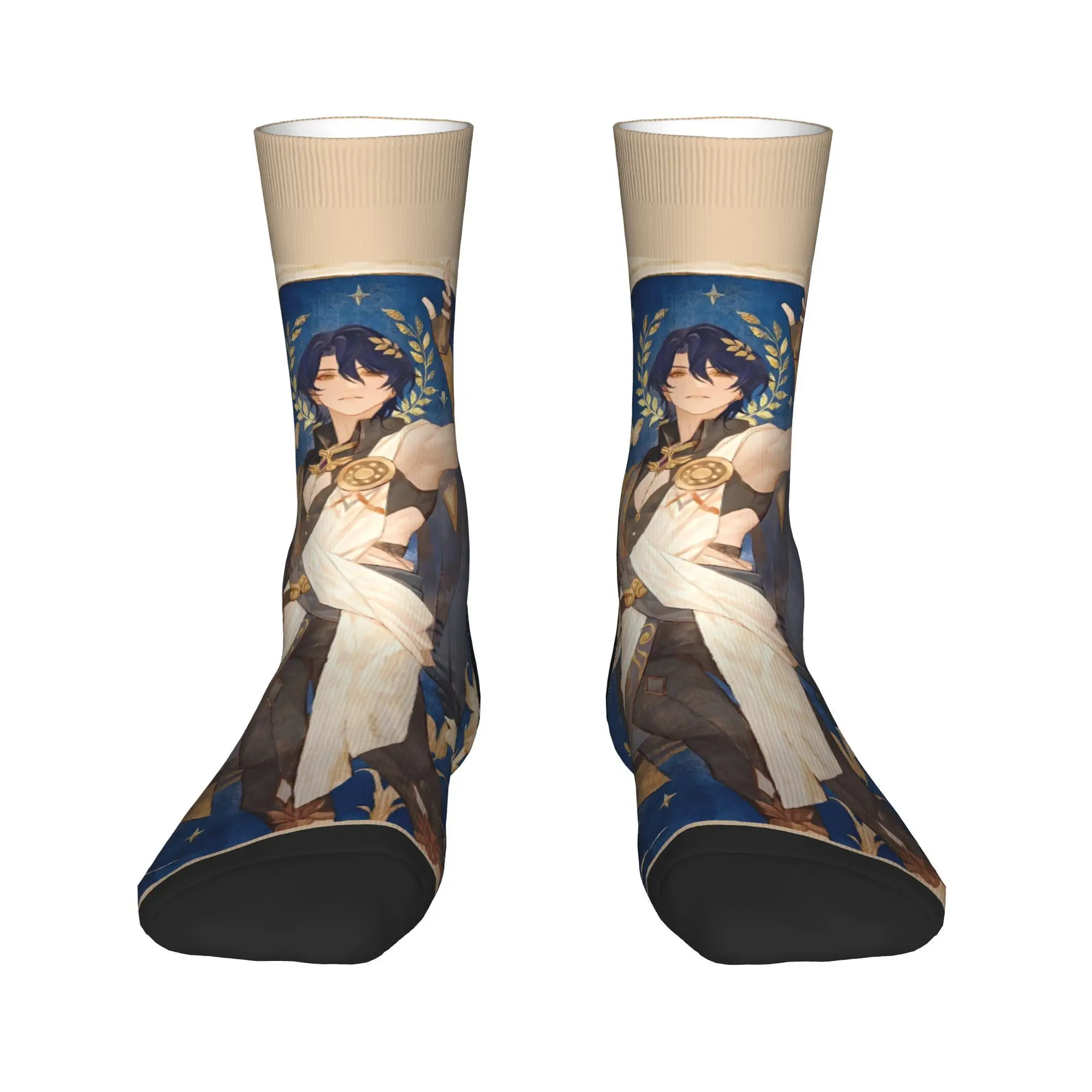 ゲームスターズレールストッキング Honkai デザイン面白い靴下冬ノンスリップ靴下男性アウトドアスポーツ品質靴下
