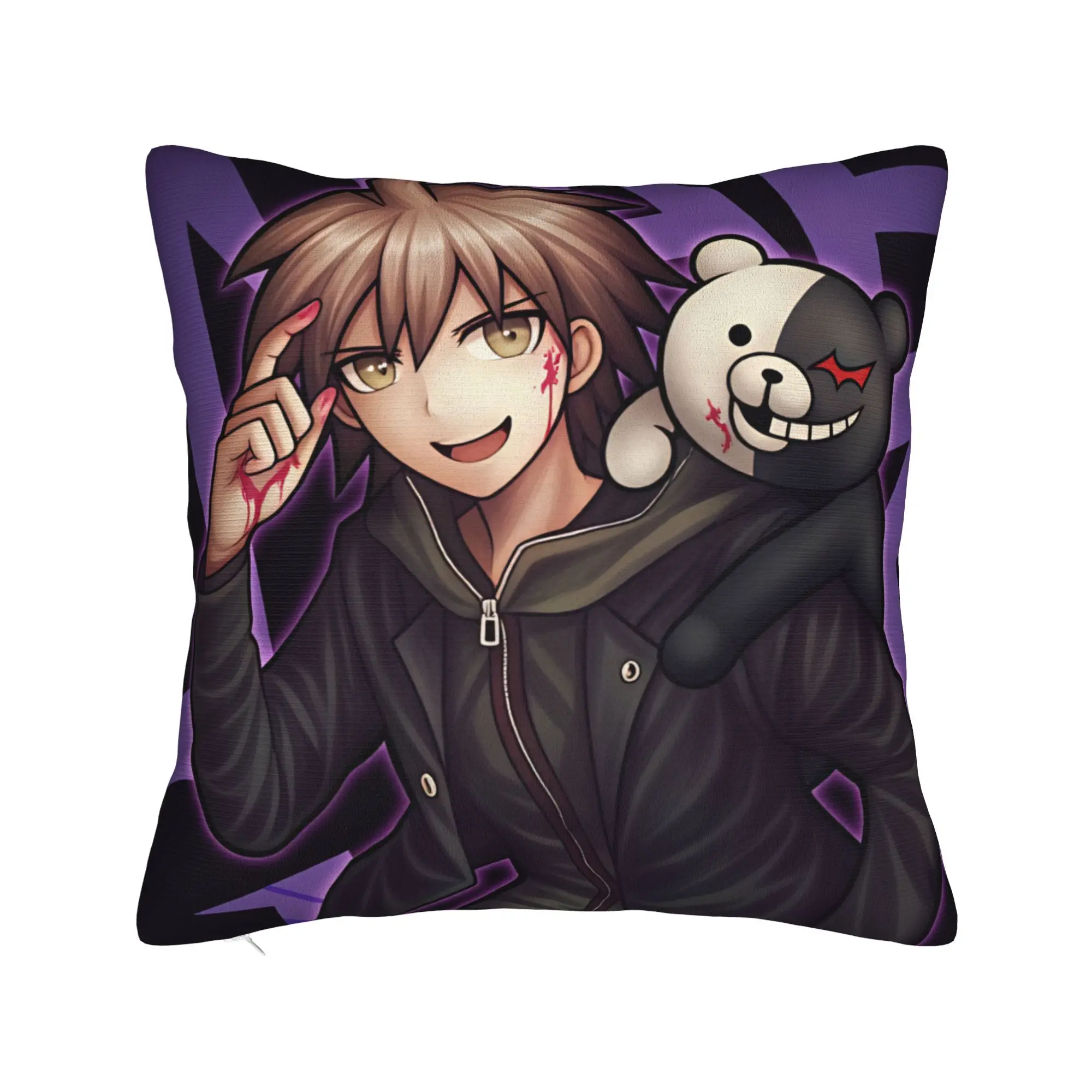 Pillow Case Danganronpa Soft Pillow Cover  Kawaii Cushion Cover Graphic Pillowcases For Office Car Home Decorative