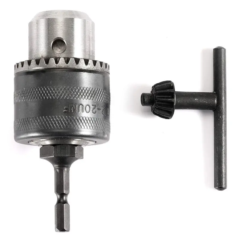 A96I-SDS-Plus Round Shank 3-Jaw Key Drill Chuck 1.5-13Mm Precise Drill Chuck Converter 1/2