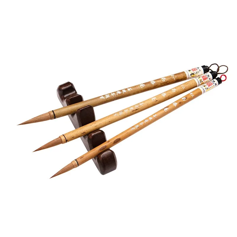 Wolf Hair Calligraphy Brush Large Medium Small Chinese Art Pen Traditional Ink Writing Tools Gift for Beginners