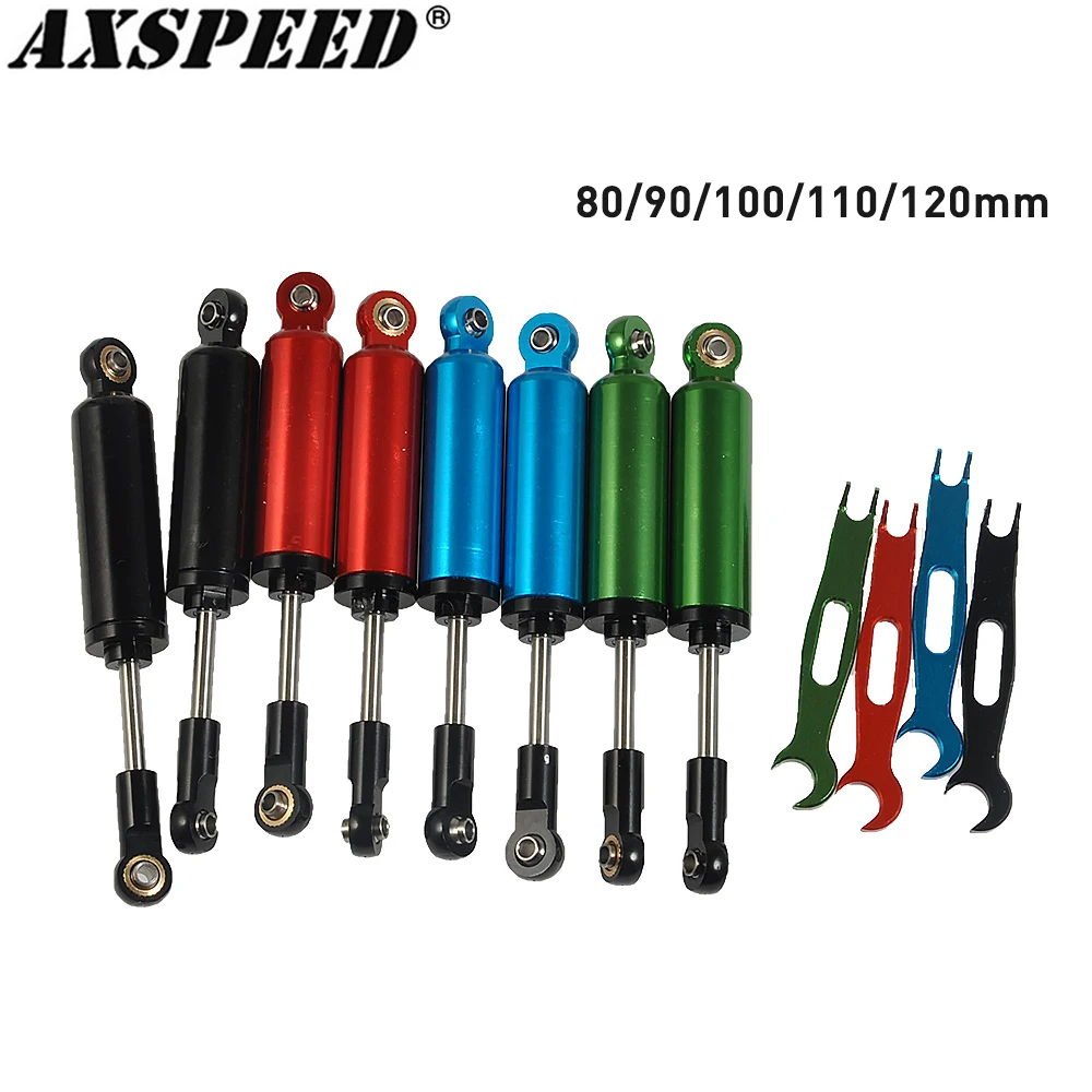 

AXSPEED 4PCS Built-in Spring Shock Absorber 80/90/100/110/120mm Damper for Axial SCX10 TRX4 TRX6 1/10 RC Car Parts