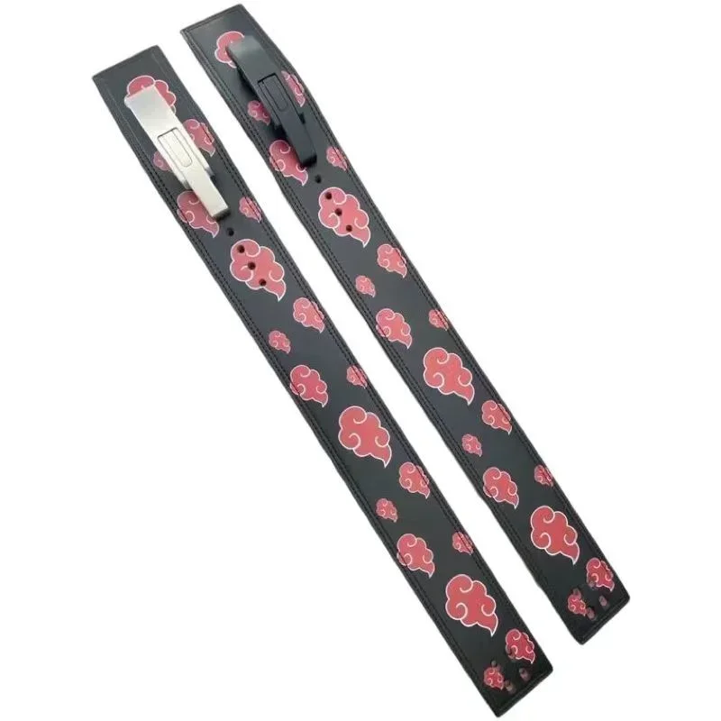 Naruto Red Cloud Weightlifting Belt Bodybuilding Fitness Belts Barbell Training Waist Protector Support Gym Belt for Back Tools