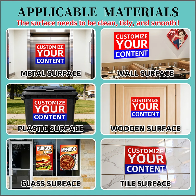 Custom Waterproof Discount Business Store Wall Decor Advertising Stickers Self-Adhesive Wall Stickers Restaurant Shop Promotion