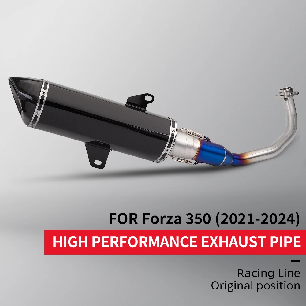Motorcycle Exhaust Full System Modify Stainless Escape Manifold Muffler with DB Killer for Forza350 NSS350 2021-2024