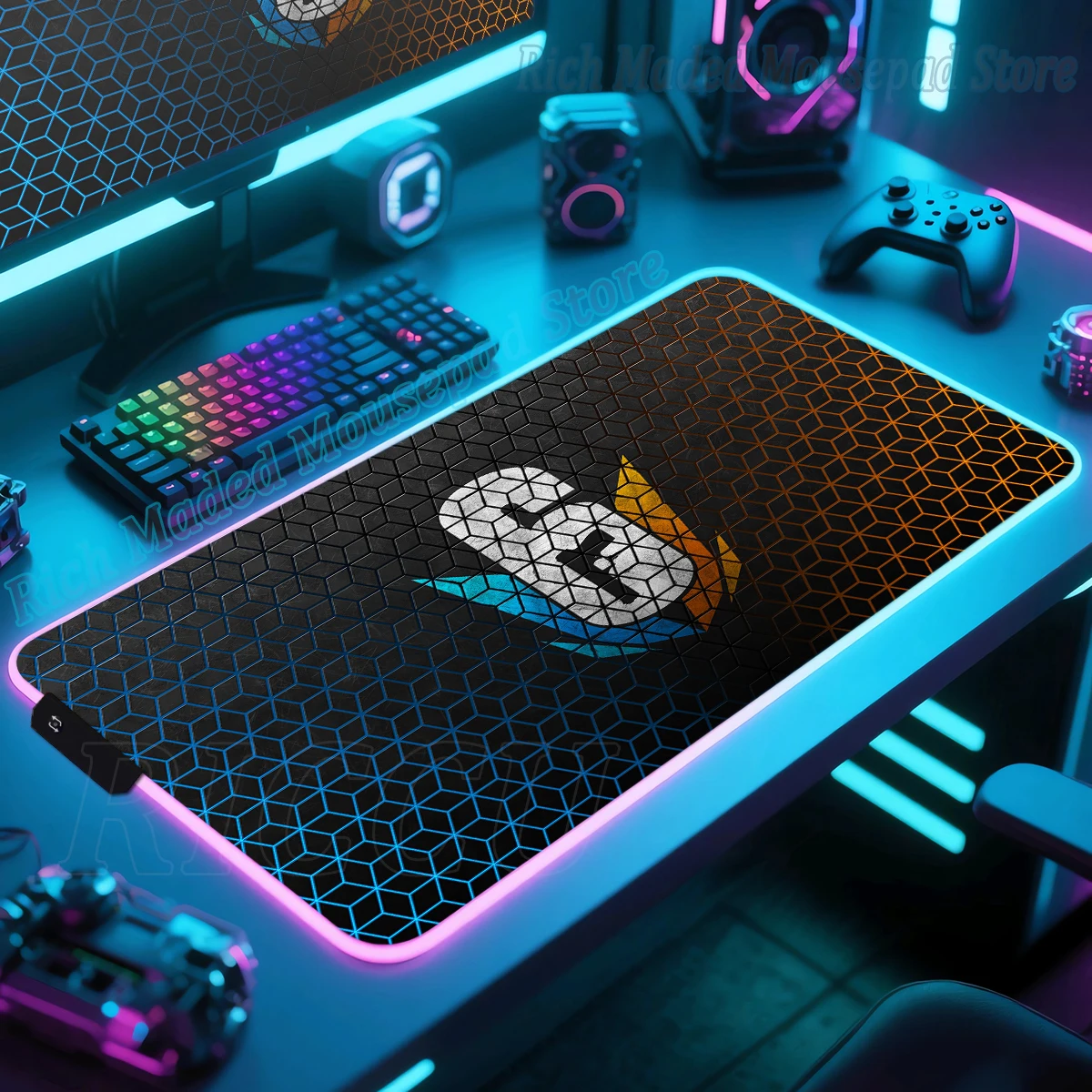

Коврик для мыши Gamer R6 R-Rainbow Six Siege Коврик для мыши Rgb Настольный коврик Подсветка Светодиодный коврик Аксессуары для ПК Игровой настольный коврик Расширенный коврик для мыши