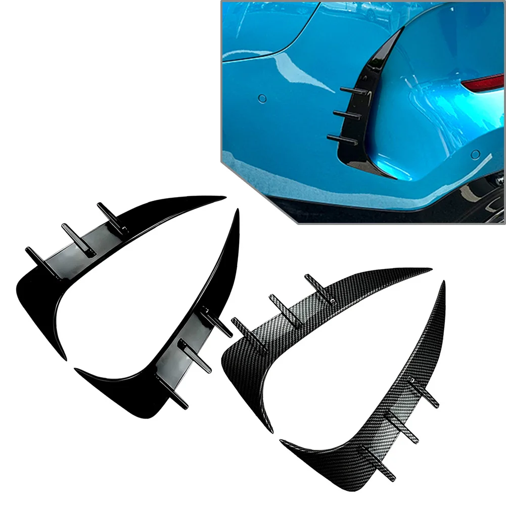 2Pcs Car Rear Bumper Spoiler Side Wing Lip Air Wind Knife Cover Trim For BMW 2 Series F44 Gran Coupe M Sport 2020 2021 2022 2023