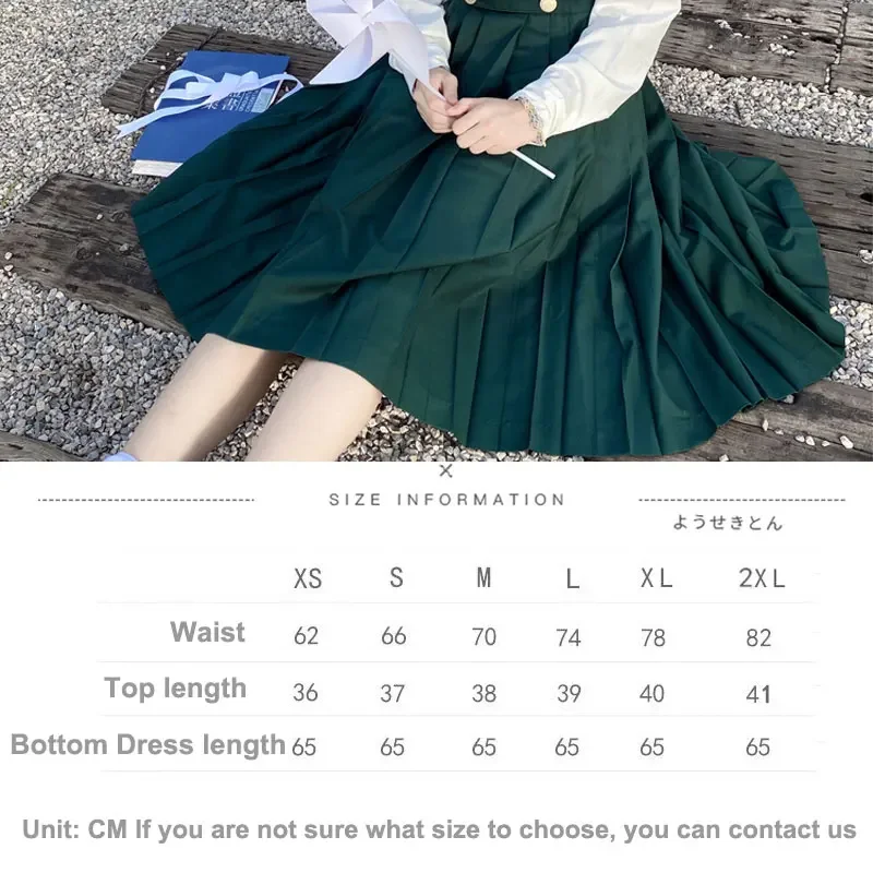 Japanese Girl Women Sleeveless Pinafore Pleated Dress JK High School Uniform Class Uniform Cosplay Seifuku Schoolgirl Sundress